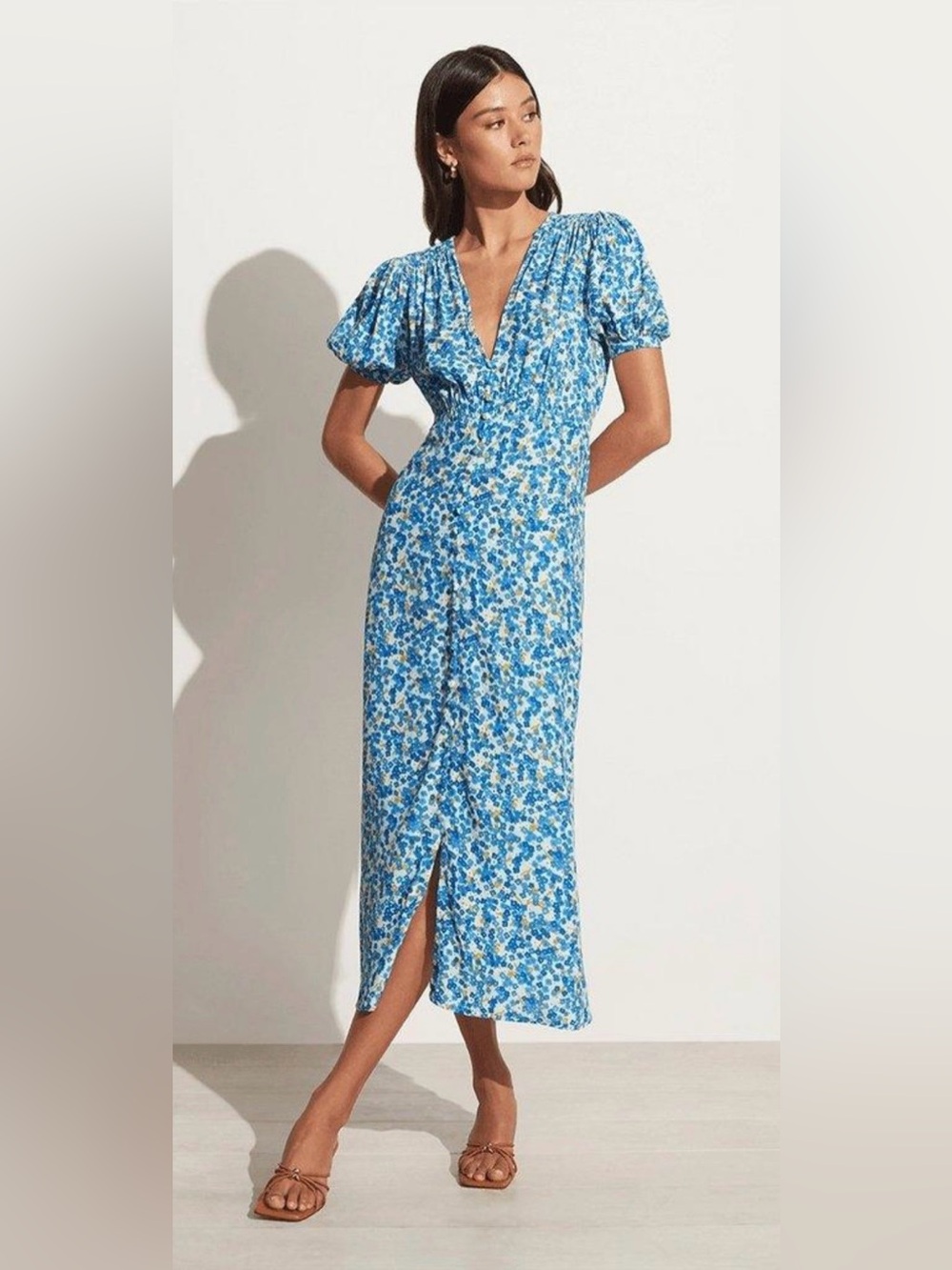 FAITHFULL THE BRAND Bellavista Midi Dress in Lou Floral Print | US 6